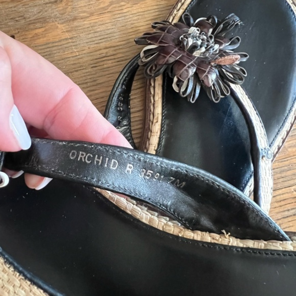 Brighton orchard brown/espadrille sandal size 7 M - Picture 3 of 13